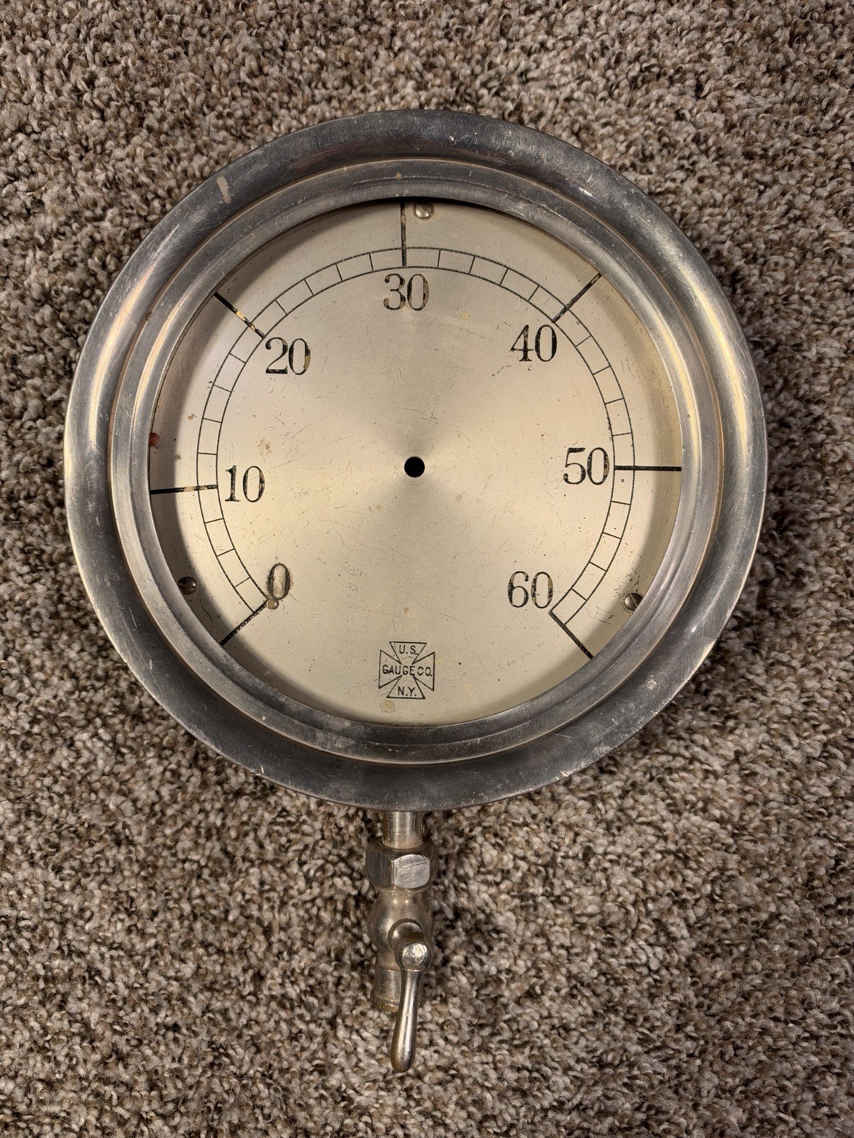 antique u.s. gauge co ny us 0-60psi 8” diameter case steam gauge steampunk READ antique u.s. gauge co ny us 0-60psi 8” diameter case steam gauge steampunk READ