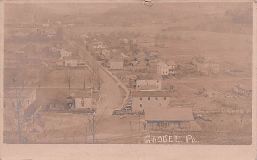 Vintage RPPC View of Grover PA - Bradford County 1907 Vintage RPPC View of Grover PA - Bradford County 1907