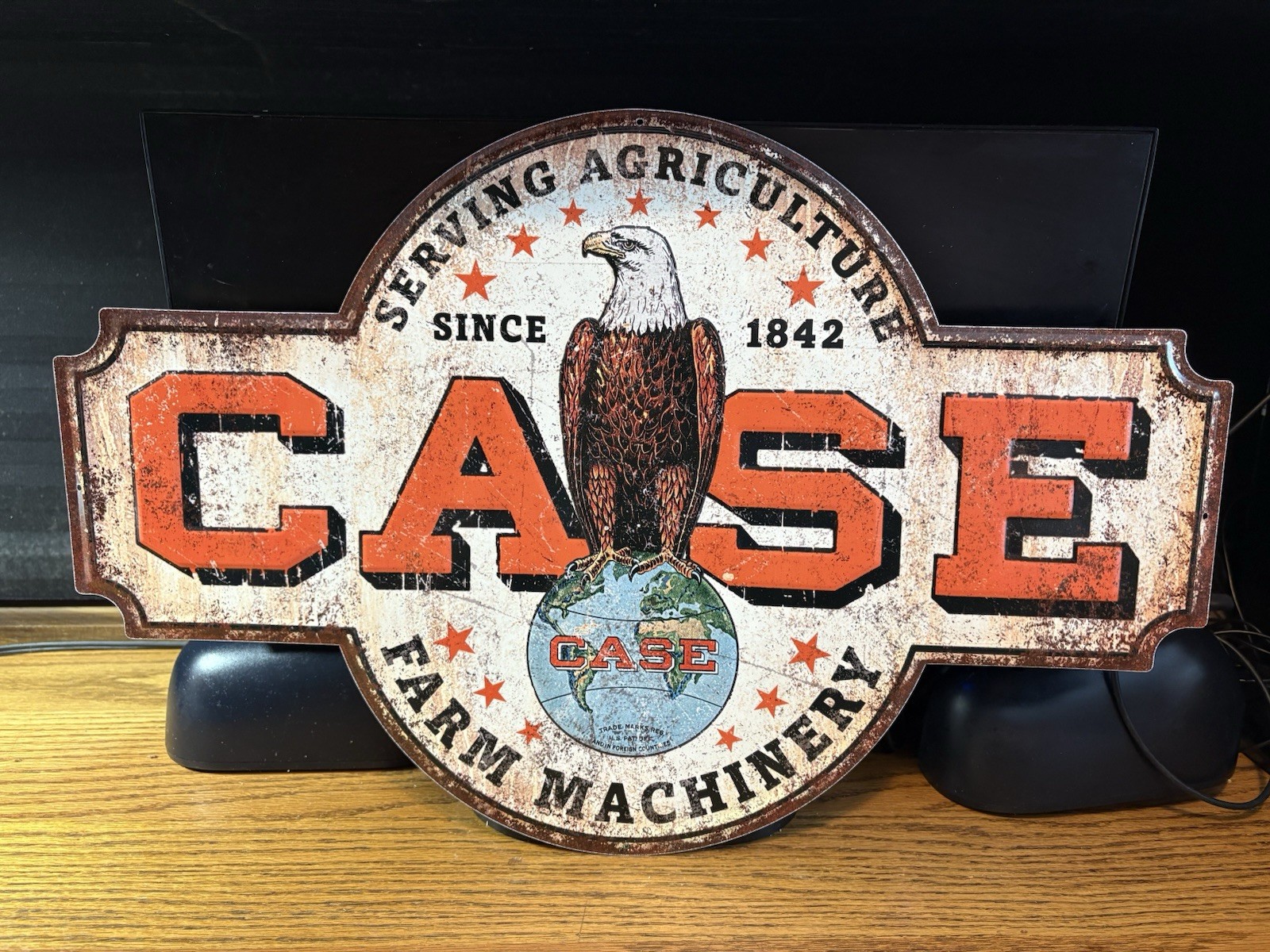 Case Farm Machinery Sign Tractor Eagle Vintage Style Wall Decor 15x22”Embossed Case Farm Machinery Sign Tractor Eagle Vintage Style Wall Decor 15x22”Embossed