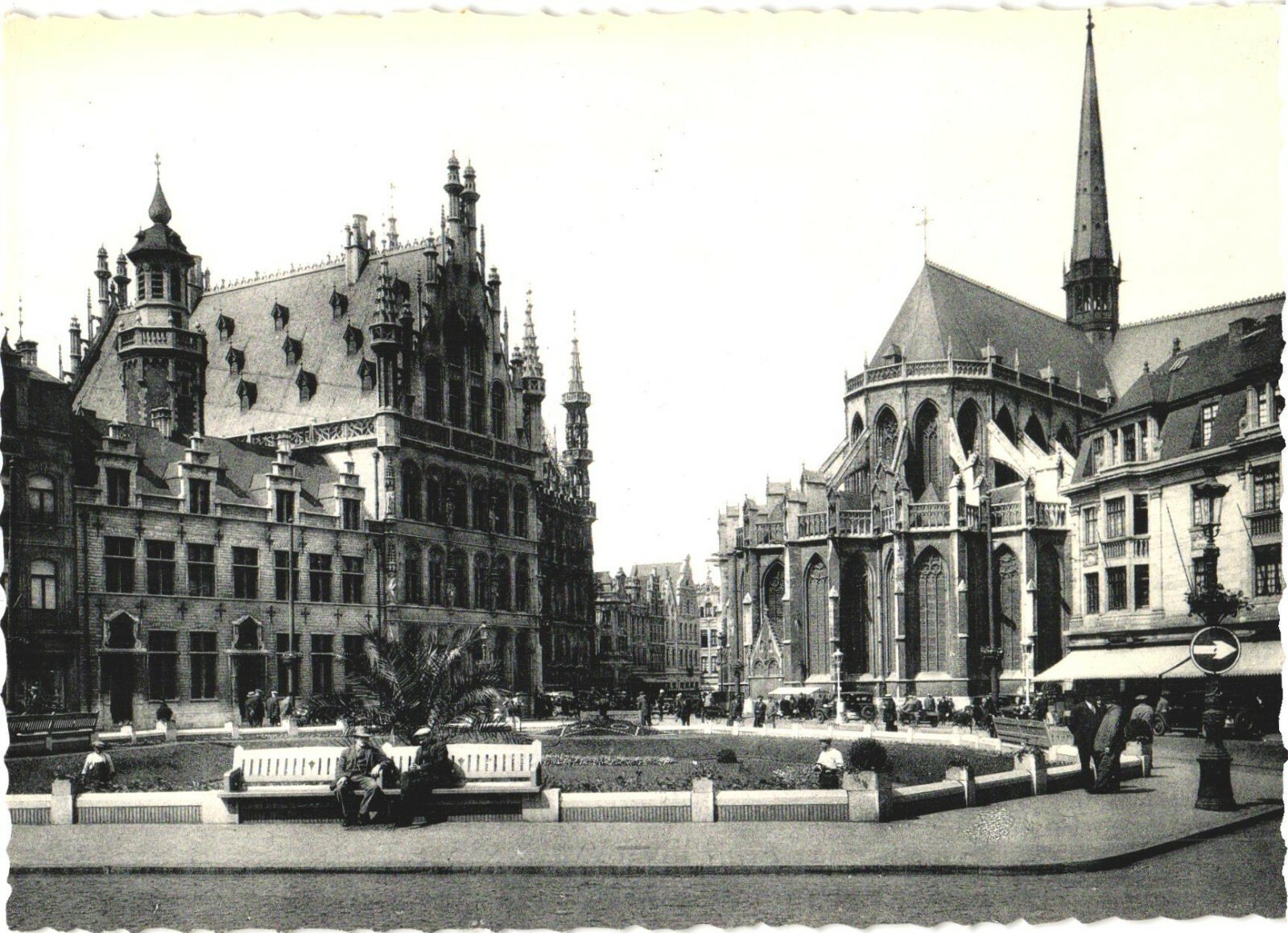 Leuven Belgium St. Peter\'s Church & Town Hall RPPC Postcard Unused Deckle Edge Leuven Belgium St. Peter\'s Church & Town Hall RPPC Postcard Unused Deckle Edge