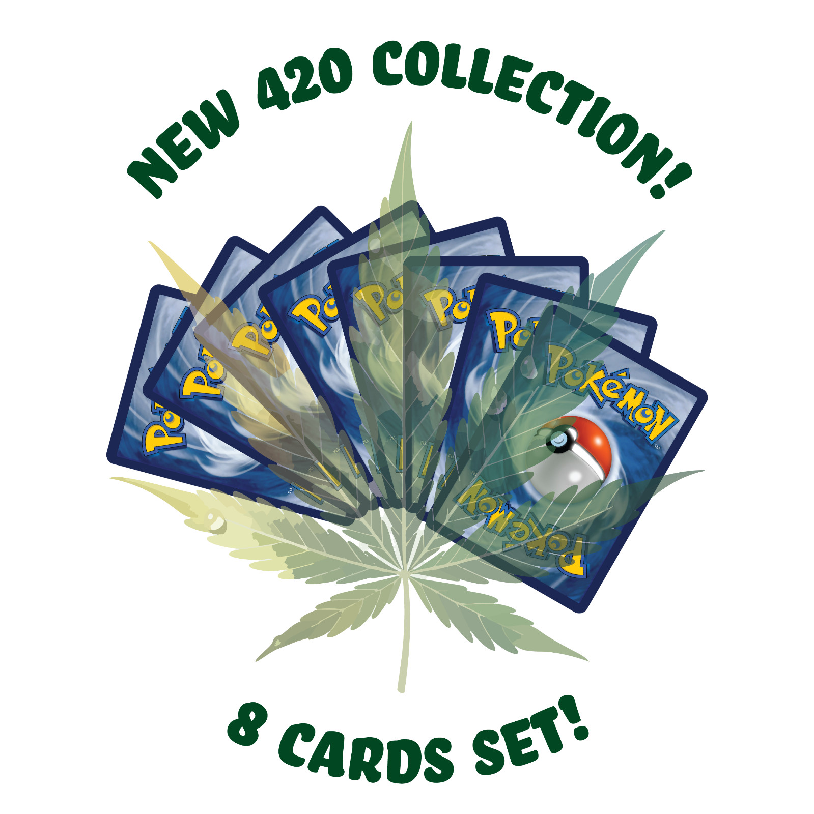 420-Themed Custom Trading Card Set (8 Cards) | Anime-Inspired Fan Art | Collecti