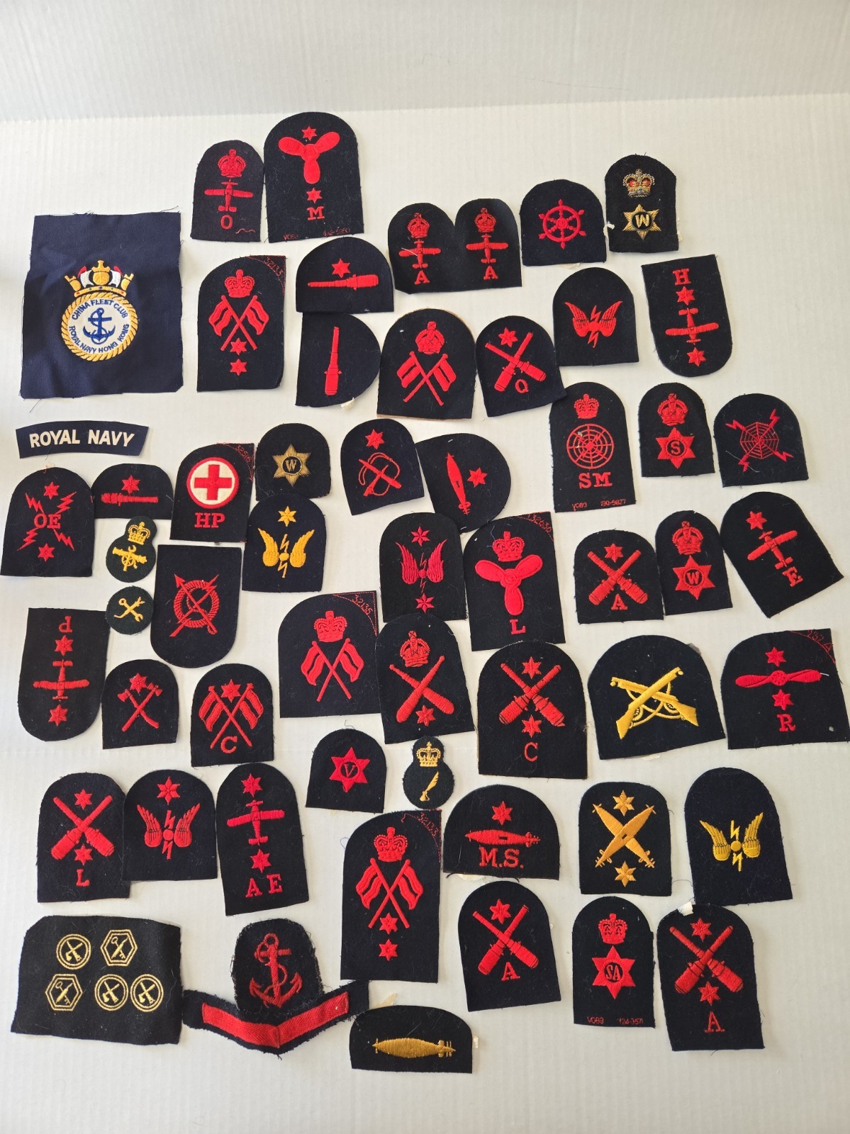 Vintage British Royal Navy Rates Patches Lot 1 Vintage British Royal Navy Rates Patches Lot 1