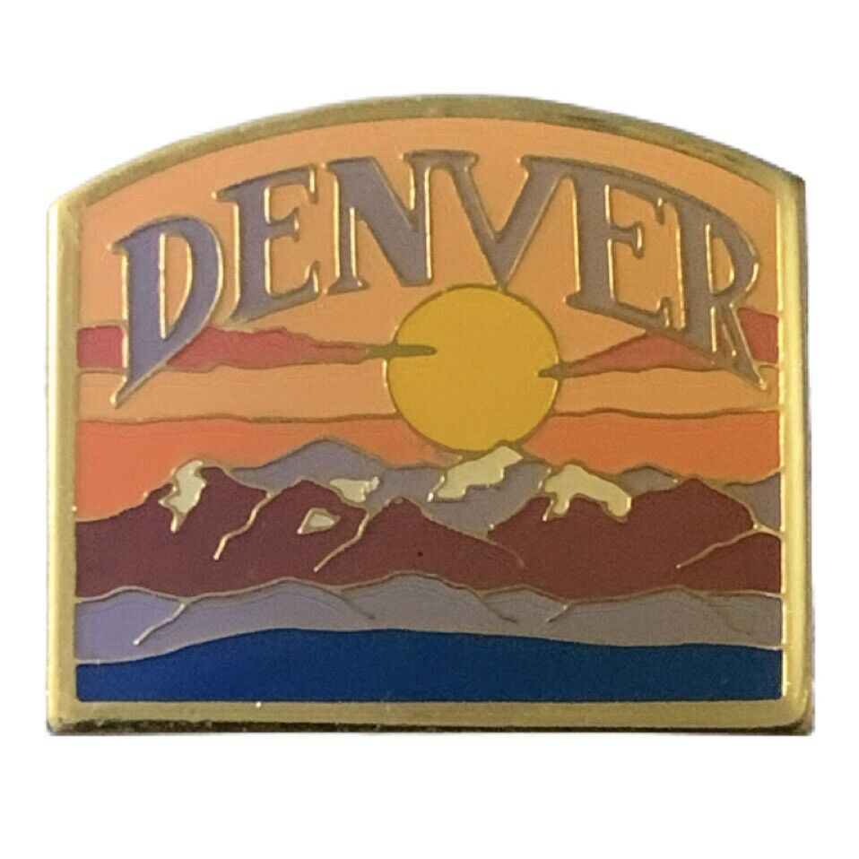 Vintage Denver Mountains Scenic Travel Souvenir Pin