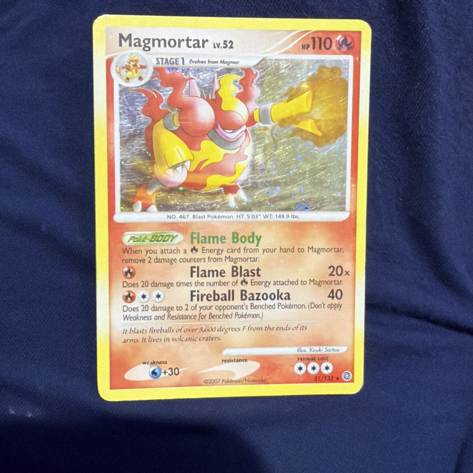 Magmortar LV. 52 Cosmos Holo 31/132 Secret Wonders Pokemon Card NM Magmortar LV. 52 Cosmos Holo 31/132 Secret Wonders Pokemon Card NM