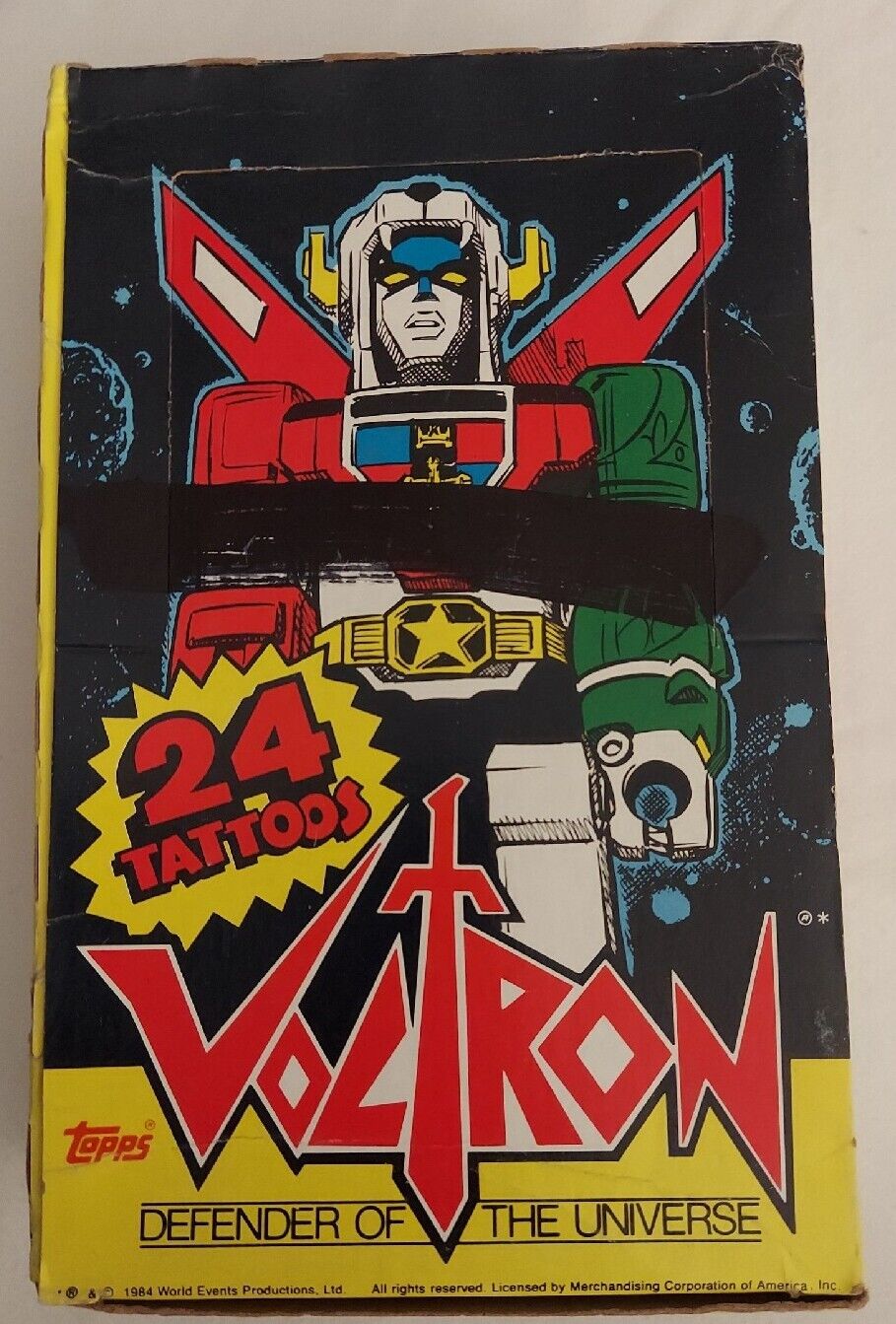 1984 Topps Defender of the Universe Voltron Tattoos Box