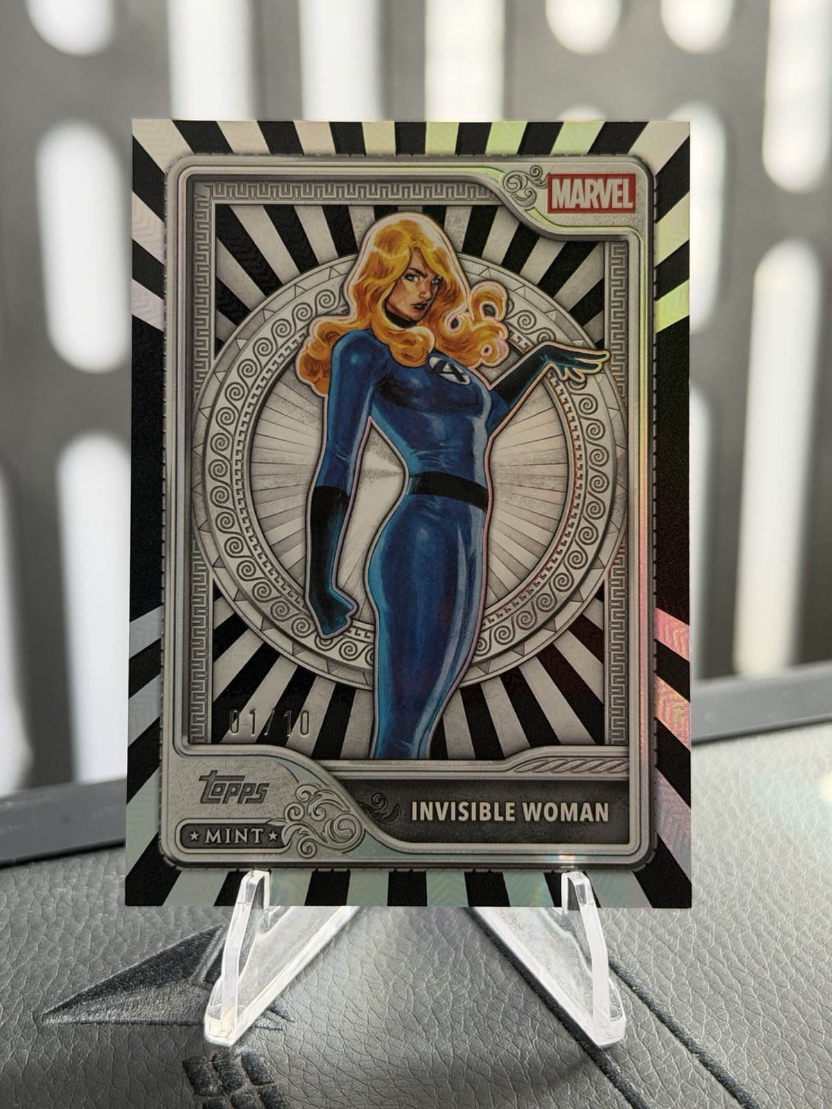2026 Topps Mint Marvel Invisible Woman Black Foil 01/10 Alpha 2026 Topps Mint Marvel Invisible Woman Black Foil 01/10 Alpha
