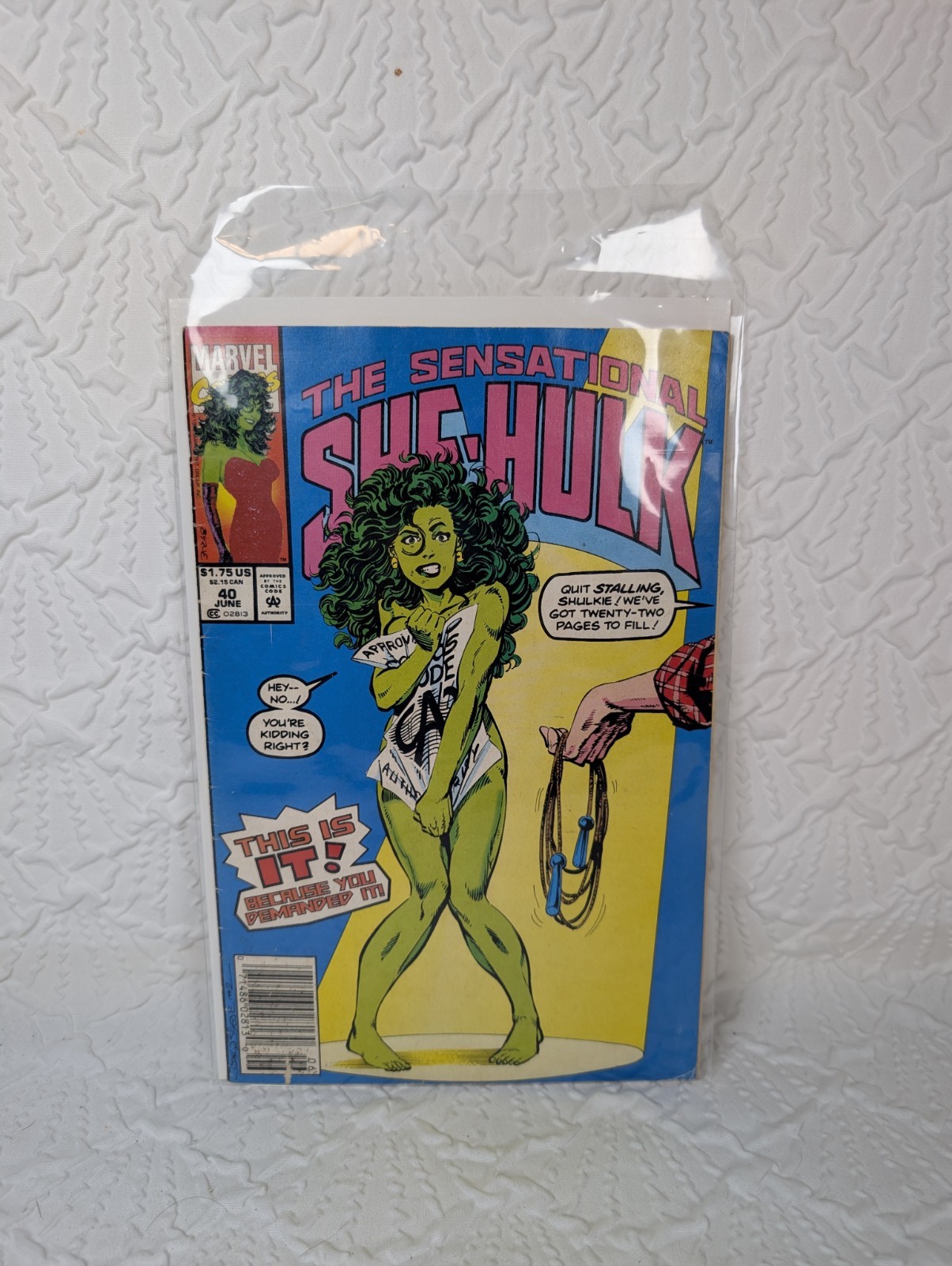 Sensational She-Hulk #40 1992 Marvel Newsstand John Byrne Jump Rope Comic Book Sensational She-Hulk #40 1992 Marvel Newsstand John Byrne Jump Rope Comic Book