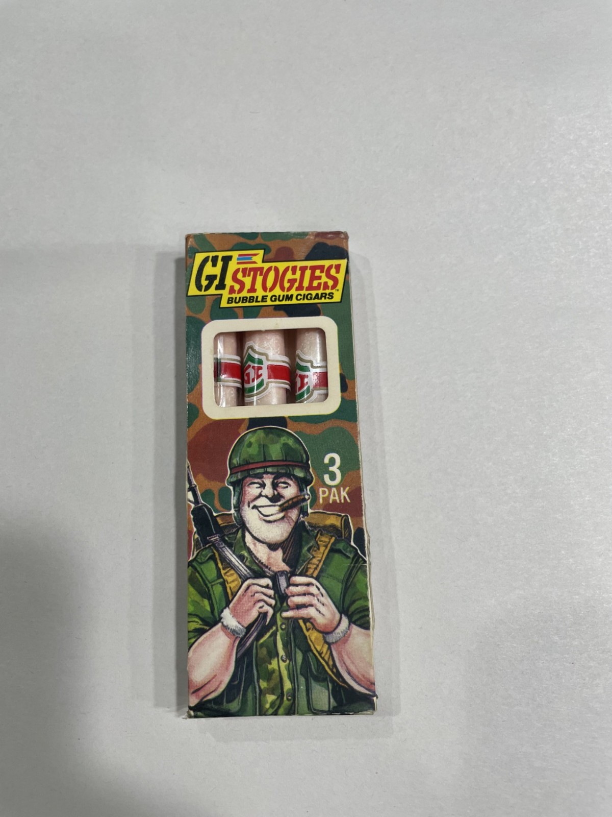 1984 Vintage Donruss G.I. STOGIES Bubble Gum Cigars Candy Box UNOPENED NOS 1984 Vintage Donruss G.I. STOGIES Bubble Gum Cigars Candy Box UNOPENED NOS