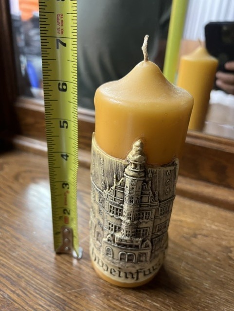Vintage German Rhine River Souvenir Candle 6\