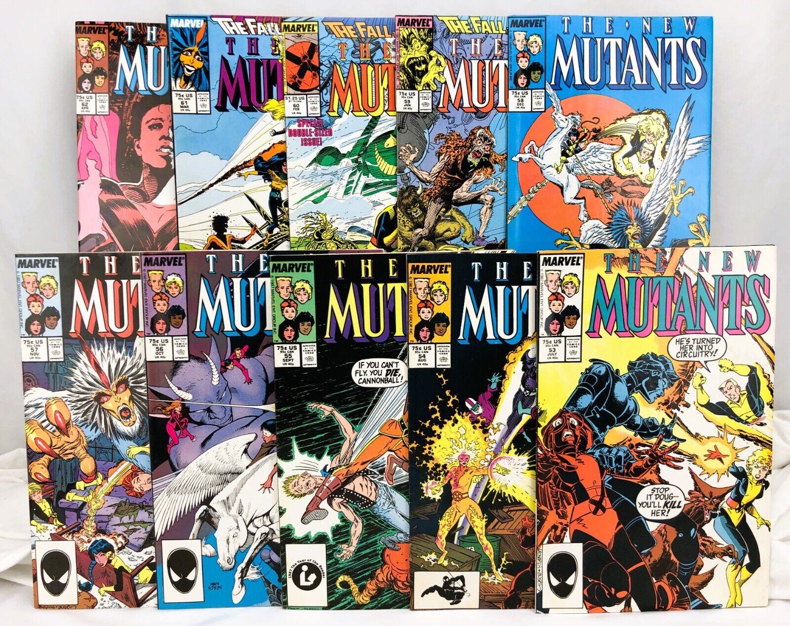 New Mutants #53-62 (1987-88, Marvel) 10 Issue Lot