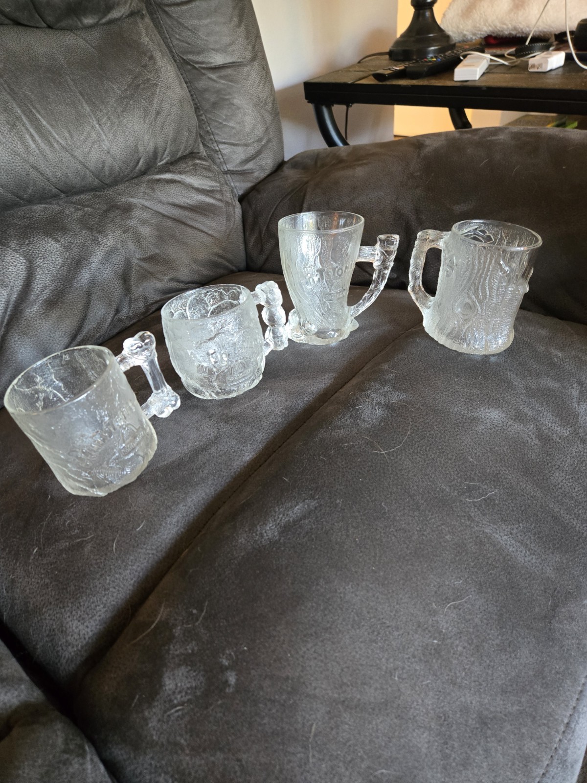 Complete Set 4 Vintage 1993 McDonald’s Flintstones Glass Mugs Cups Complete Set 4 Vintage 1993 McDonald’s Flintstones Glass Mugs Cups