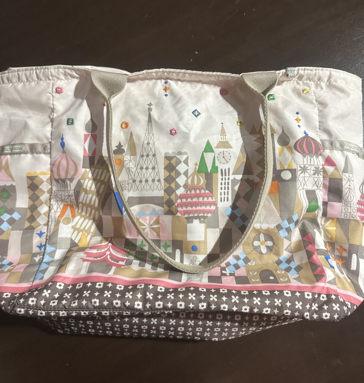 LeSportSac - Rare Disney It's A Small World Mary Blair - See The World Tote Bag