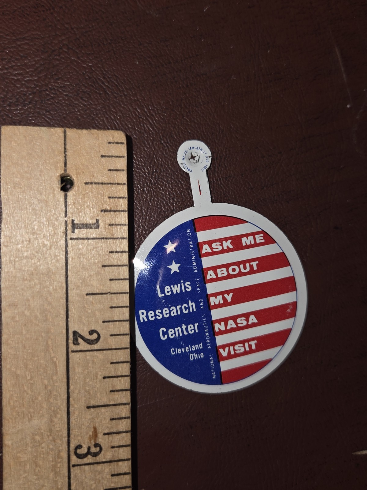 1960s NASA Glenn Lewis Research Center Cleveland Ask Me About My Visit BUTTON 1960s NASA Glenn Lewis Research Center Cleveland Ask Me About My Visit BUTTON