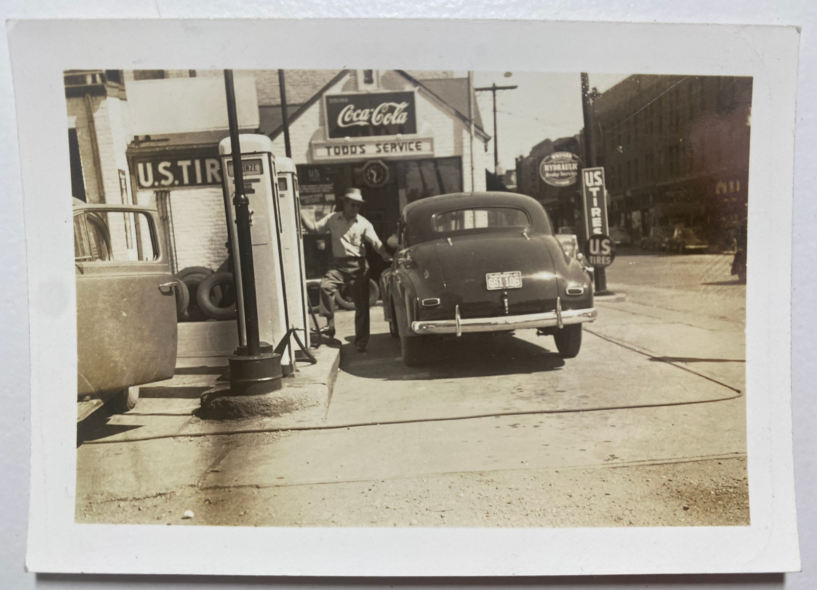 Vtg 1941 Indiana Gas Station Snapshot Coca Cola Sign 1941 Chevy Car Pump Vtg 1941 Indiana Gas Station Snapshot Coca Cola Sign 1941 Chevy Car Pump