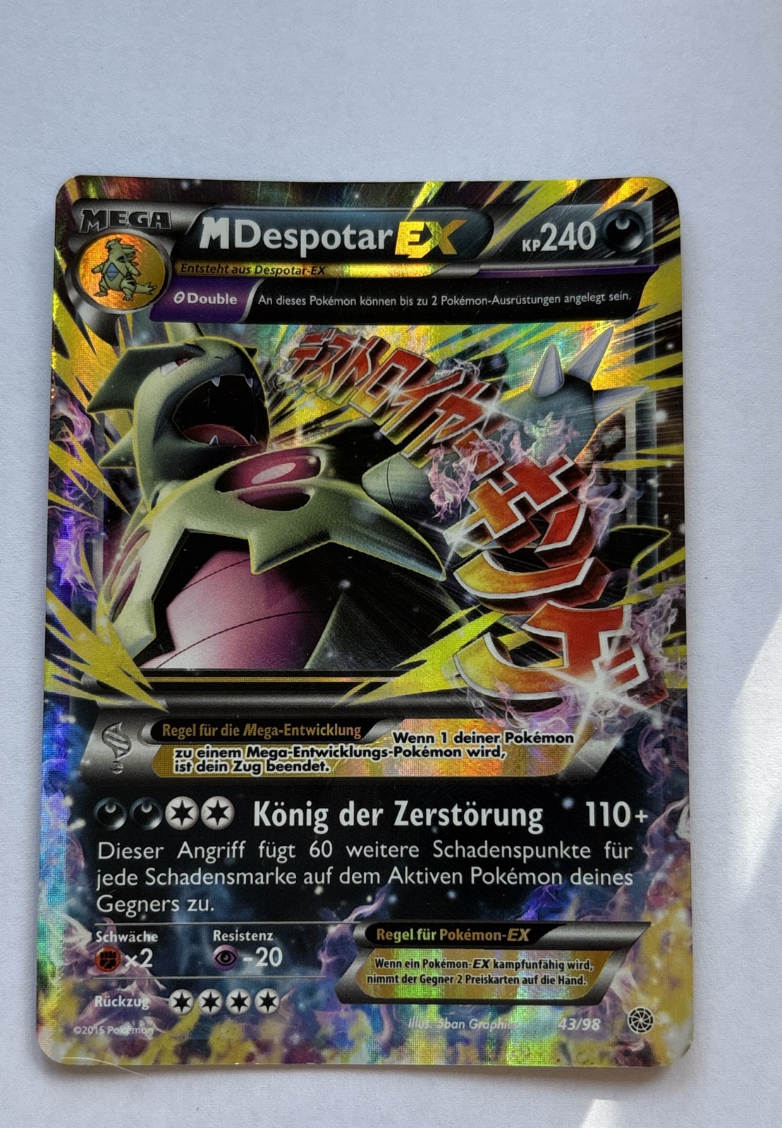 M Despotar EX - M Tyranitar EX 43/98 Xy-Ancient Origins Holo