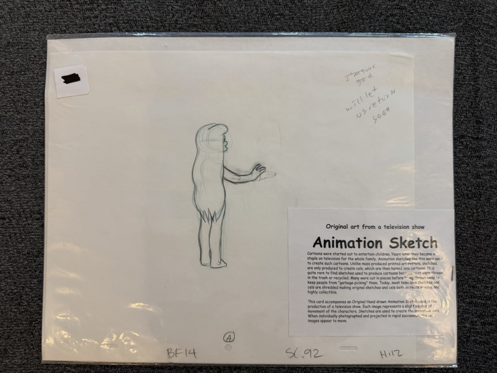 SIMPSONS TV Show, Original Animation Art Cel Drawing Marge Simpson, Eve S11 E17