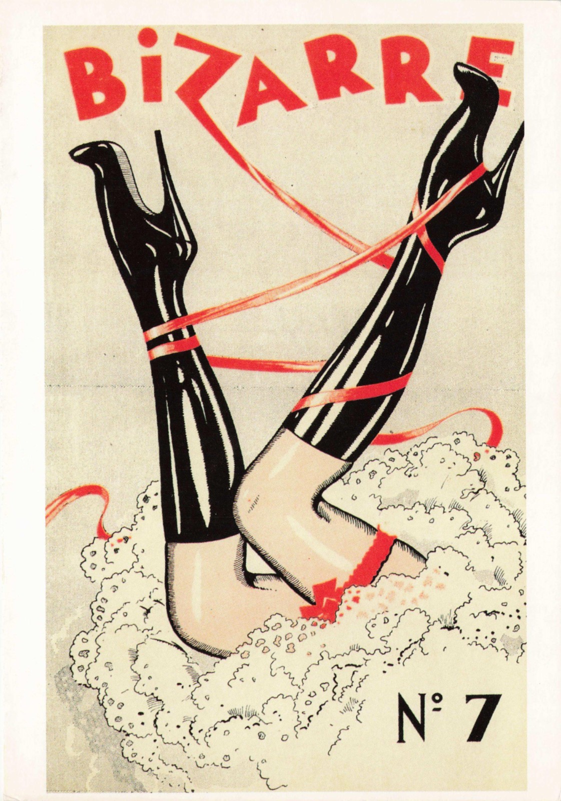 Bizarre Magazine 7 Cover Illustration Legs Fetish Risque Vintage Postcard Bizarre Magazine 7 Cover Illustration Legs Fetish Risque Vintage Postcard