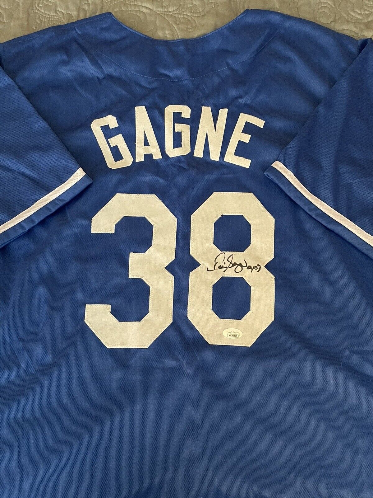 ERIC GAGNE Signed Auto CUSTOM BLUE MLB Jersey LA Los Angeles Dodgers JSA COA 🔥