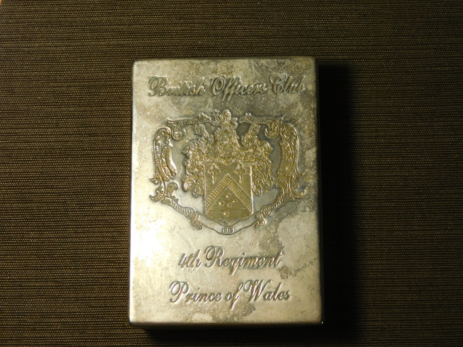1915 WWI BRITISH OFFICERS CLUB 4th REGIMENT PRINCE OF WALES PLAYING CARD CASE 1915 WWI BRITISH OFFICERS CLUB 4th REGIMENT PRINCE OF WALES PLAYING CARD CASE