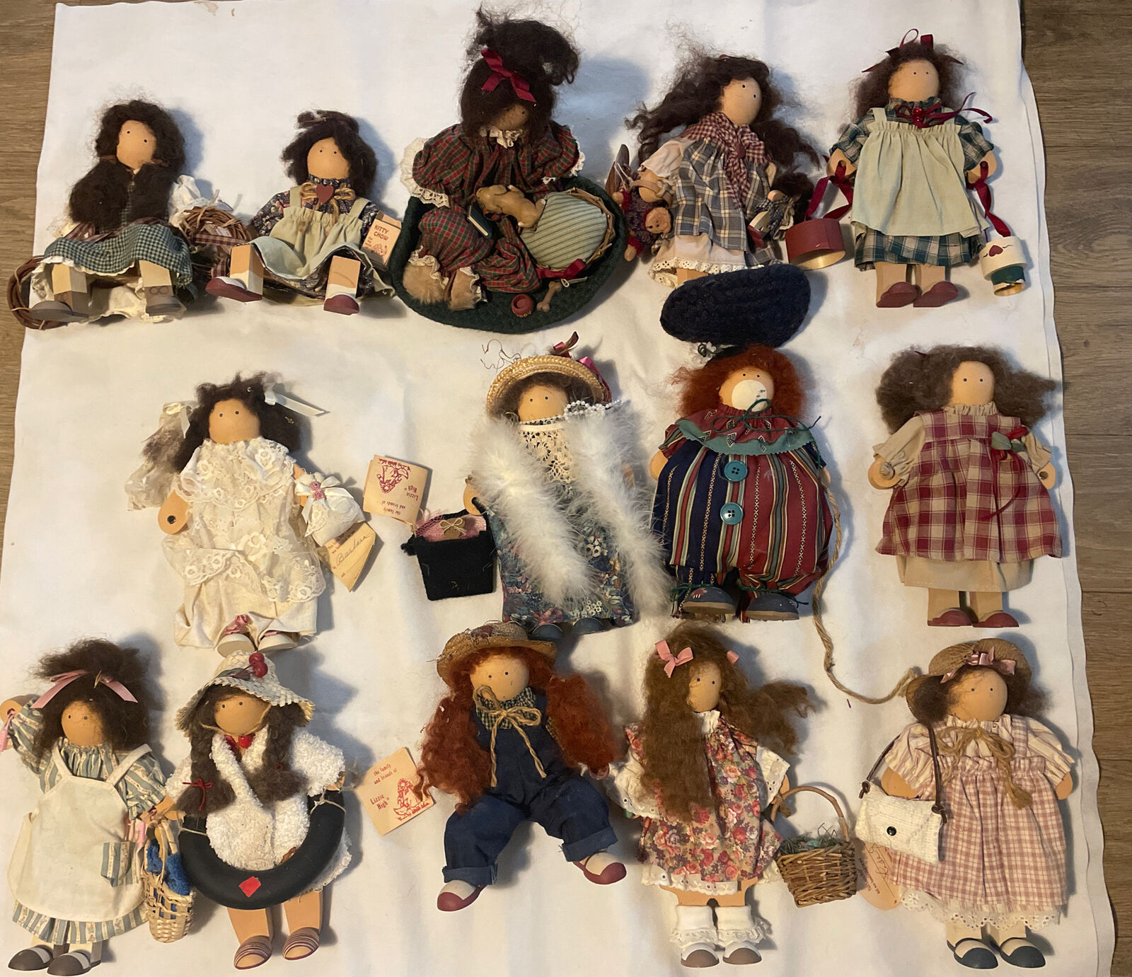 Lot of Lizzie High Wood Ladie and Friends dolls