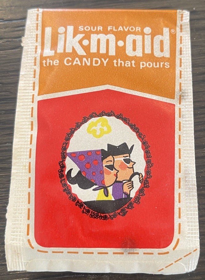 Vintage 1960's LIK-M-AID The Candy That Pours Sealed NOS 1 Cent Pack RARE Vintage 1960's LIK-M-AID The Candy That Pours Sealed NOS 1 Cent Pack RARE