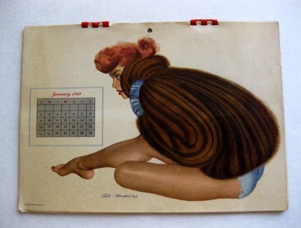 1949 Full Year Esquire Pinup Girl Calendar by Al Moore Sexy Girls in Swin Suits