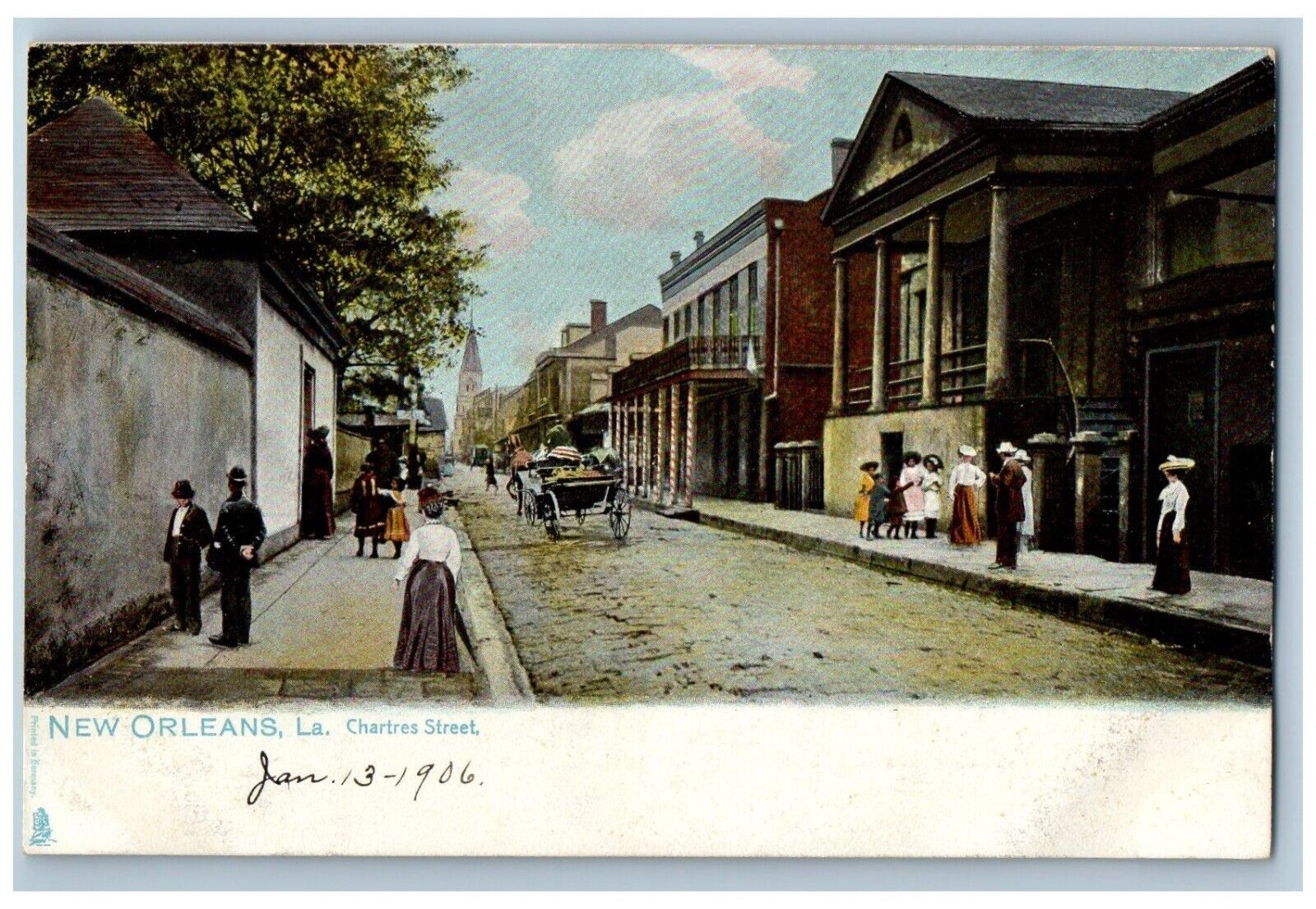 1906 View Of Chartres Street New Orleans Louisiana LA Tuck's Antique Postcard
