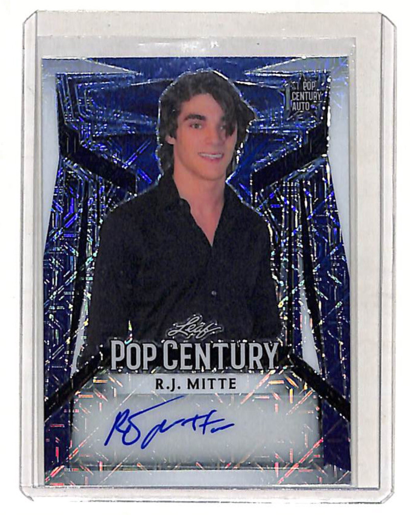 2023 Leaf Pop Century RJ Mitte 12/12 Blue Auto Autograph Card Breaking Bad 