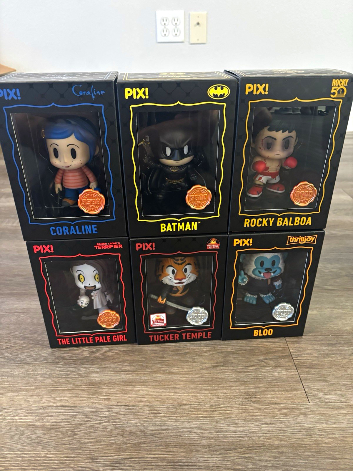 Thrilljoy PIX Mixed Lot 6 Figures Coraline Batman Rocky Limited Excl Thrilljoy PIX Mixed Lot 6 Figures Coraline Batman Rocky Limited Excl