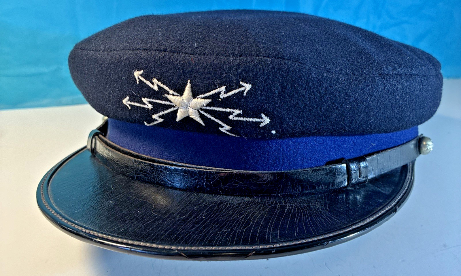 French Navy WIRELESS RADIO TSF INSIGNIA HAT Napi Parisienne French Navy WIRELESS RADIO TSF INSIGNIA HAT Napi Parisienne