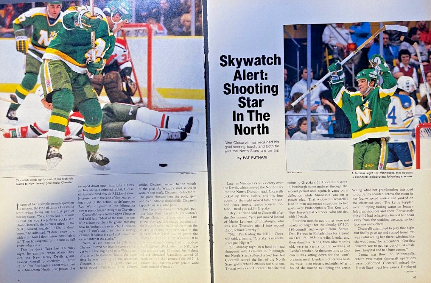 1986 Dino Ciccarelli Minnesota North Stars Hockey Player illustrated 1986 Dino Ciccarelli Minnesota North Stars Hockey Player illustrated