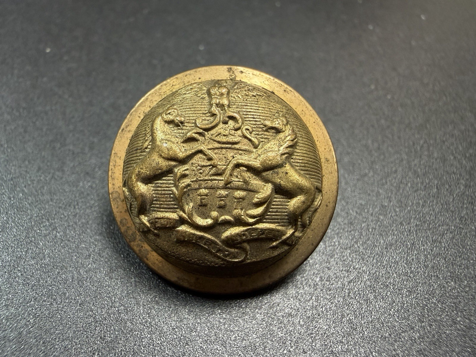 Pennsylvania State Seal Coat Of Arms Button 19th Century Antique