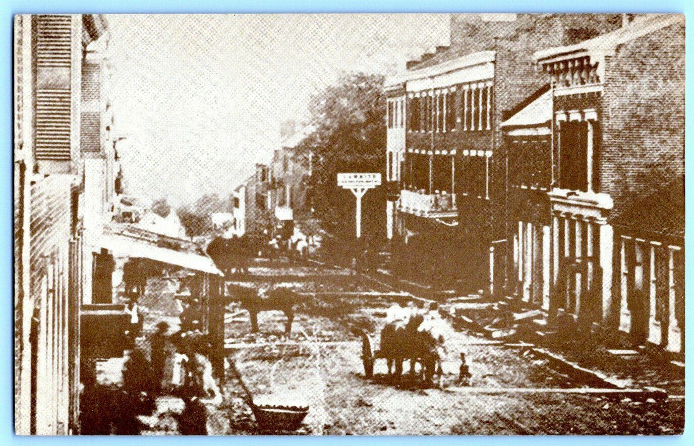 Vintage Lexington VA Main Street 1870s Postcard Horse Drawn Wagons Reprint Vintage Lexington VA Main Street 1870s Postcard Horse Drawn Wagons Reprint