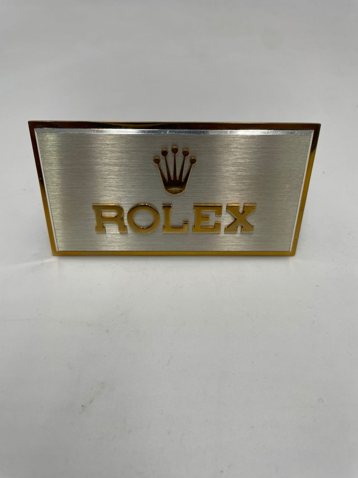 Vintage Rolex Authorized Dealer Display Plaque 3 x 1 1/2 inc Vintage Rolex Authorized Dealer Display Plaque 3 x 1 1/2 inc