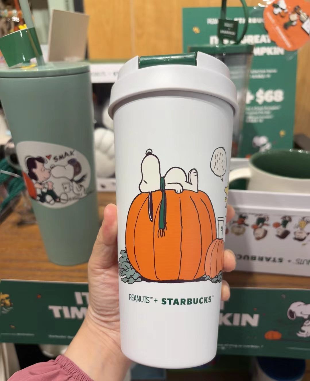 Starbucks x Peanuts Snoopy Woodstock Great Pumpkin Stainless Steel Tumbler 16oz Starbucks x Peanuts Snoopy Woodstock Great Pumpkin Stainless Steel Tumbler 16oz