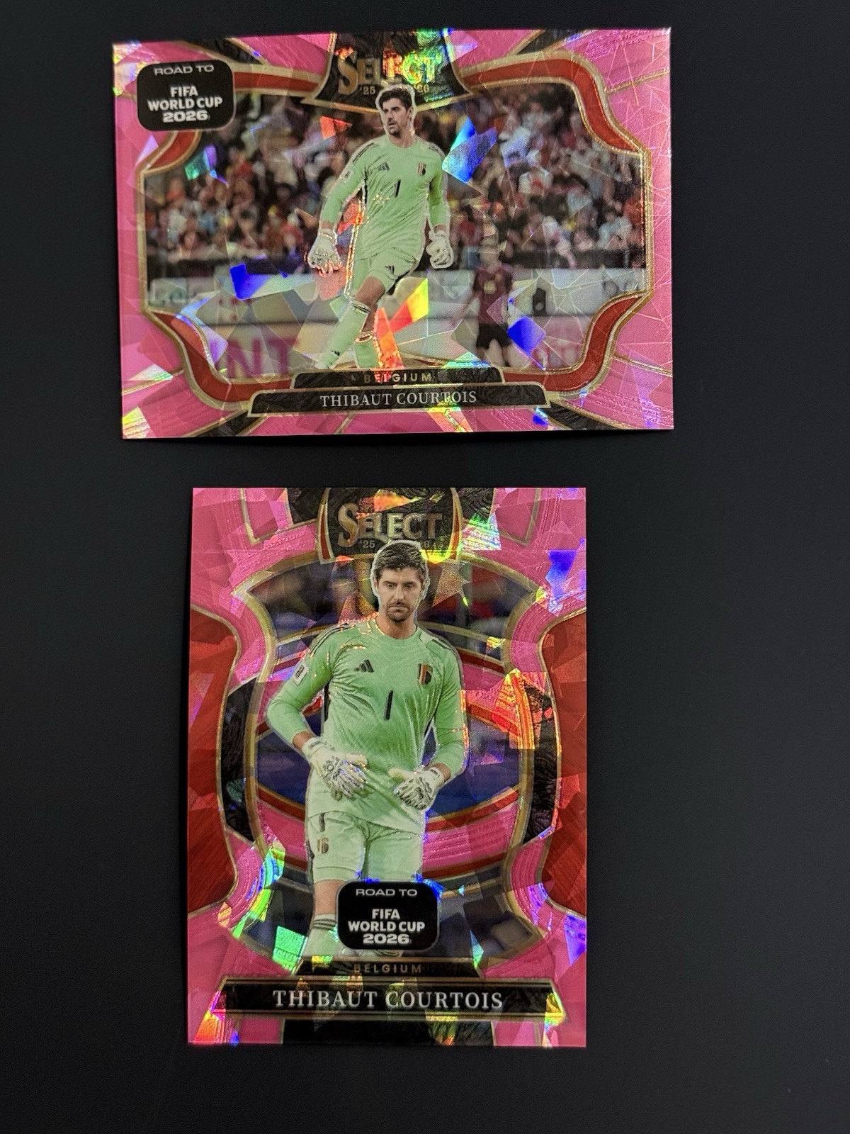 Courtois Belgium #240 & #62 Set-26 Fifa World cup Field Level/Terrace Courtois Belgium #240 & #62 Set-26 Fifa World cup Field Level/Terrace