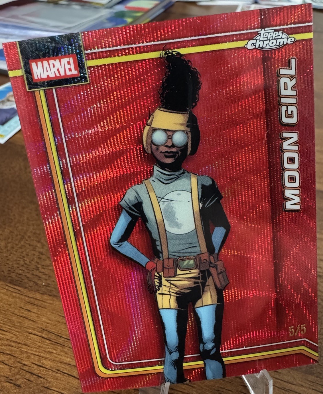 2026 Topps Chrome Marvel Moon Girl 5/5 Red Wave
