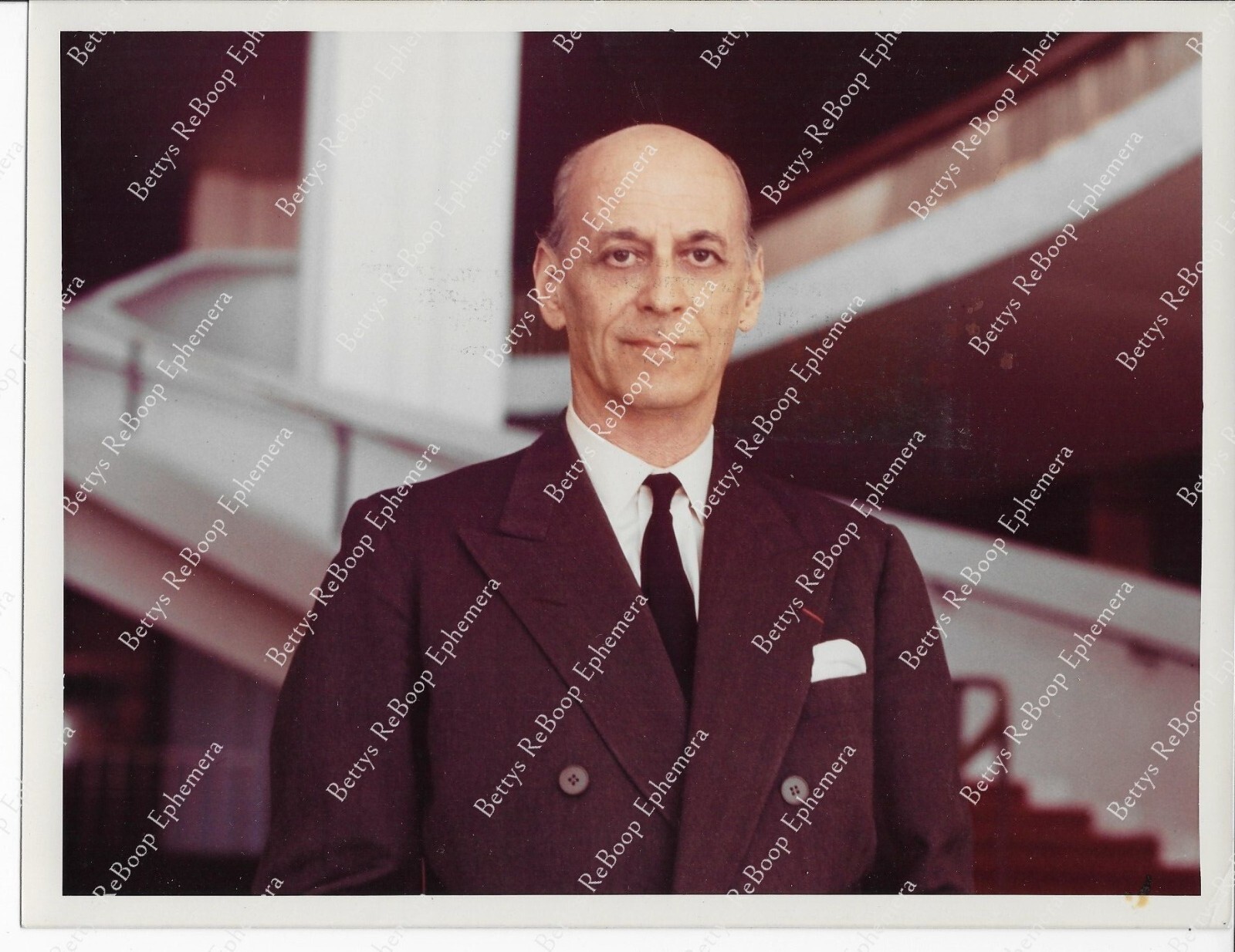 Sir Rudolf Bing Met Opera Salute CBS TV Color Press Photograph Original Ephemera