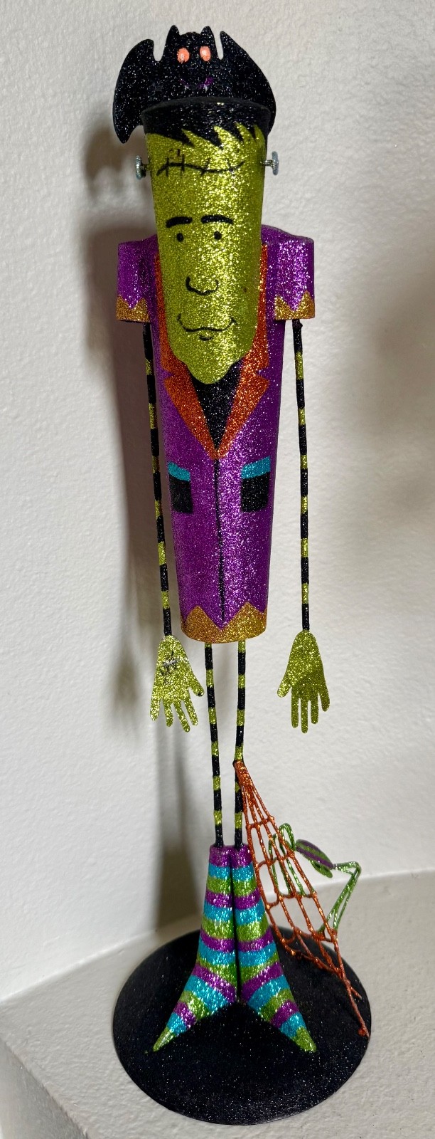 Pier 1 Imports 17” Vintage Frankenstein Halloween Metal Glitter Figurine *Read* Pier 1 Imports 17” Vintage Frankenstein Halloween Metal Glitter Figurine *Read*