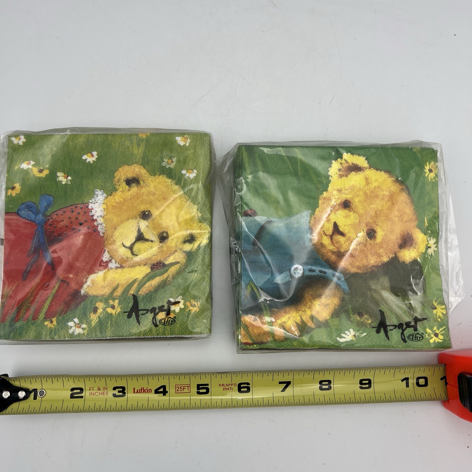 Vintage Asger Blue Jean Bear Cocktail Napkins Vintage Asger Blue Jean Bear Cocktail Napkins