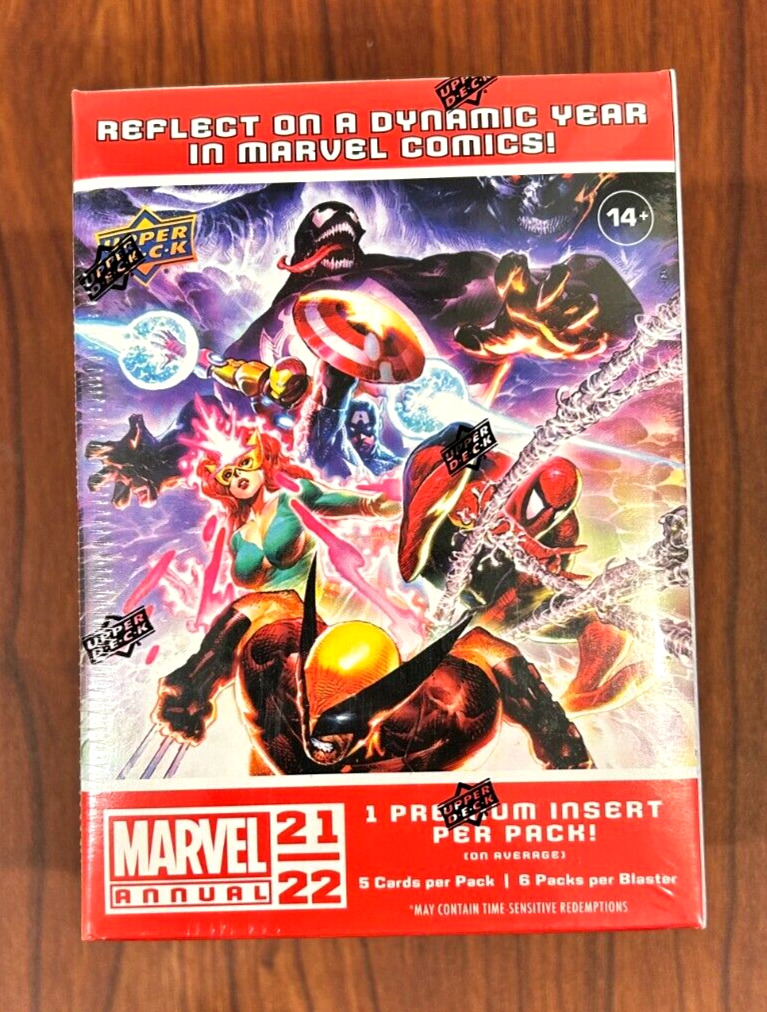 2021-22 Upper Deck Marvel Annual Trading Cards Blaster Box - Factory Sealed