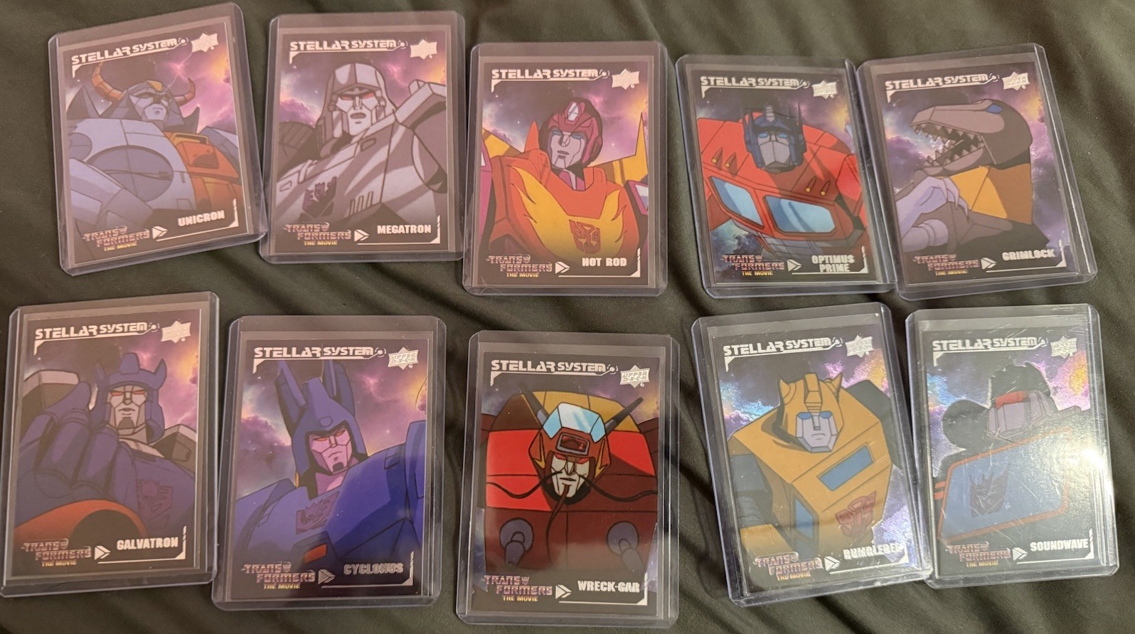 Upper Deck Transformers: The Movie 40th Ann Stellar System COMPLETE SET SS1-SS10