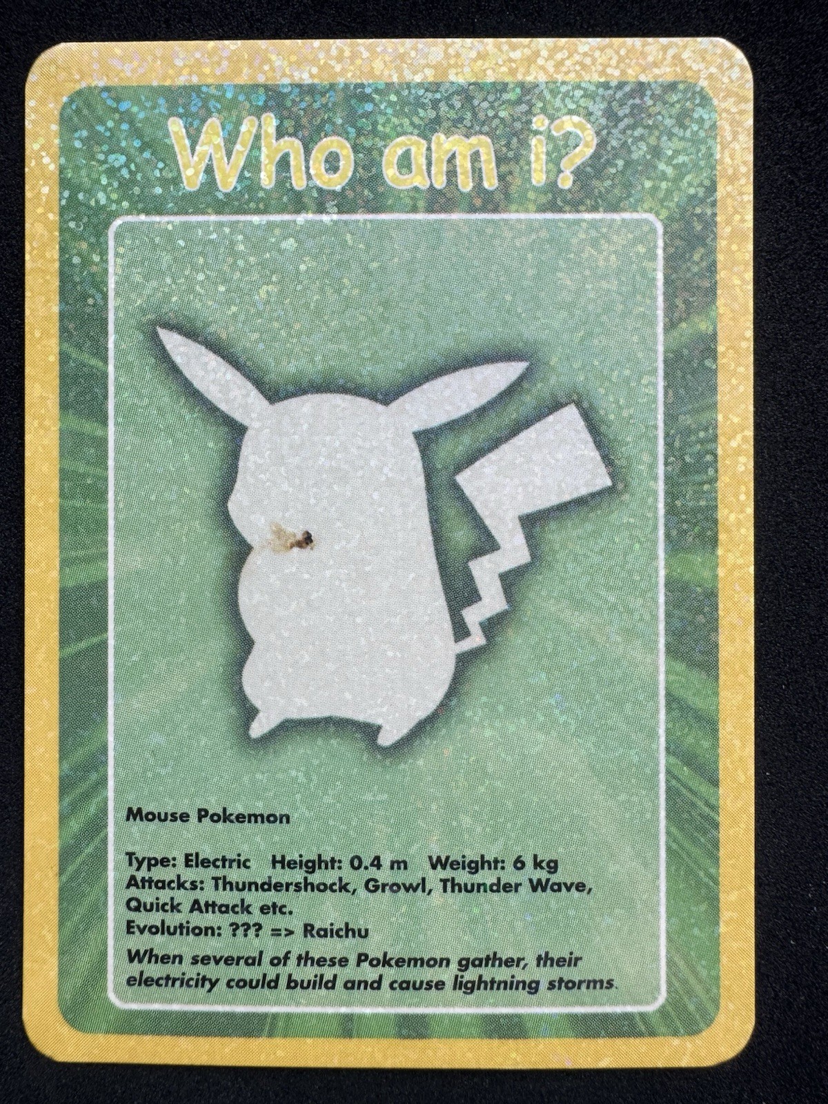 Pikachu #25 Funskool Who Am I? Holo Vintage Pokemon Card 2004 VHTF Pikachu #25 Funskool Who Am I? Holo Vintage Pokemon Card 2004 VHTF