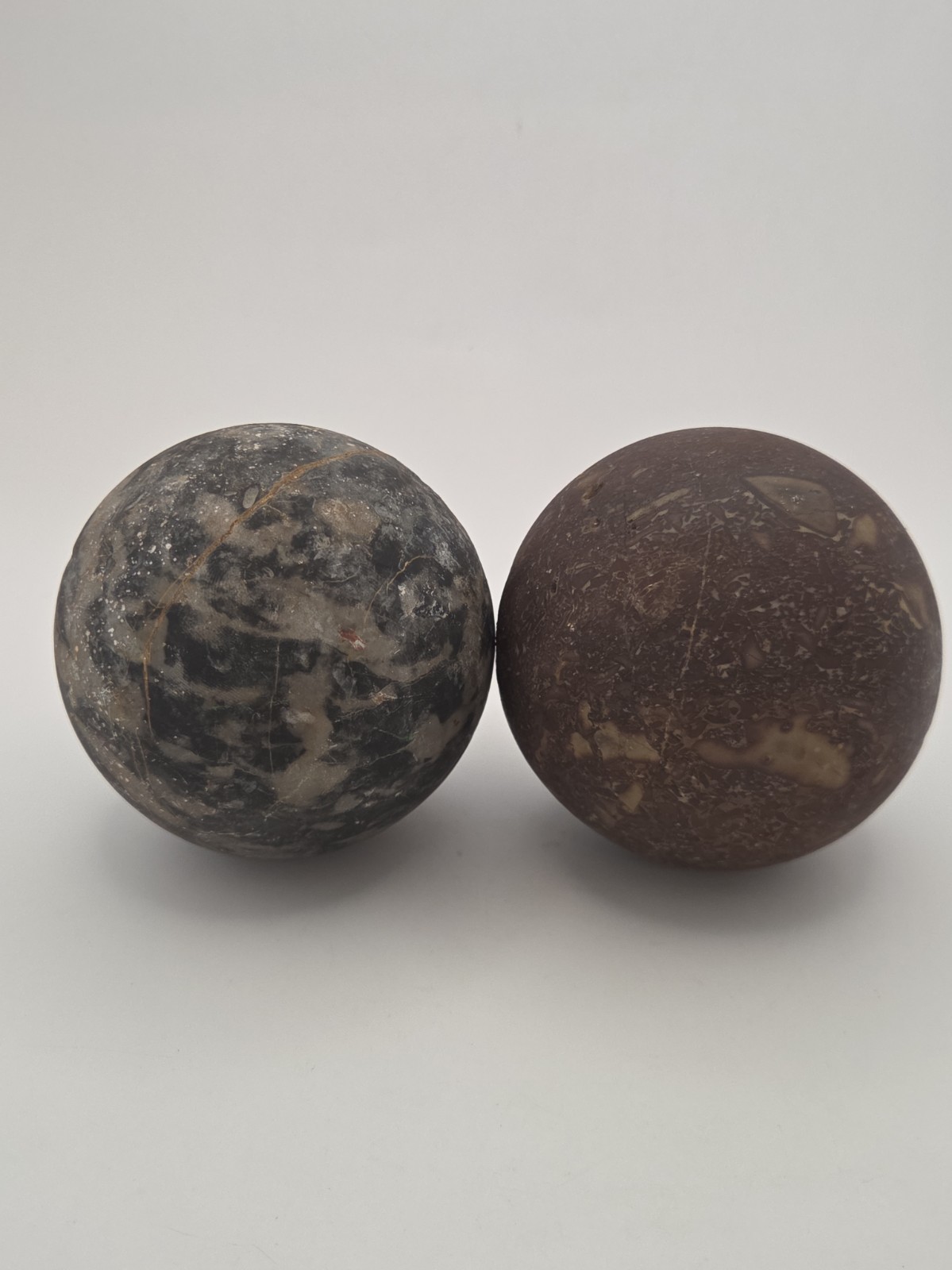 Two Antique Cannon Balls 3.5\ Two Antique Cannon Balls 3.5\