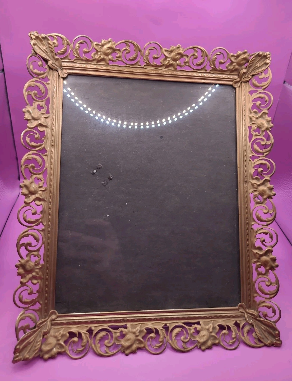 Vintage Metalcraft Metal Picture Frame Ornate Filigree 12x10 Vintage Metalcraft Metal Picture Frame Ornate Filigree 12x10