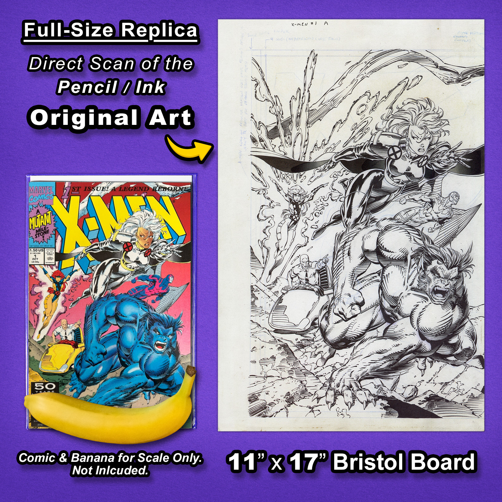 X-MEN #1 (1991 Cover A) Connecting Art 🔥 JIM LEE 11