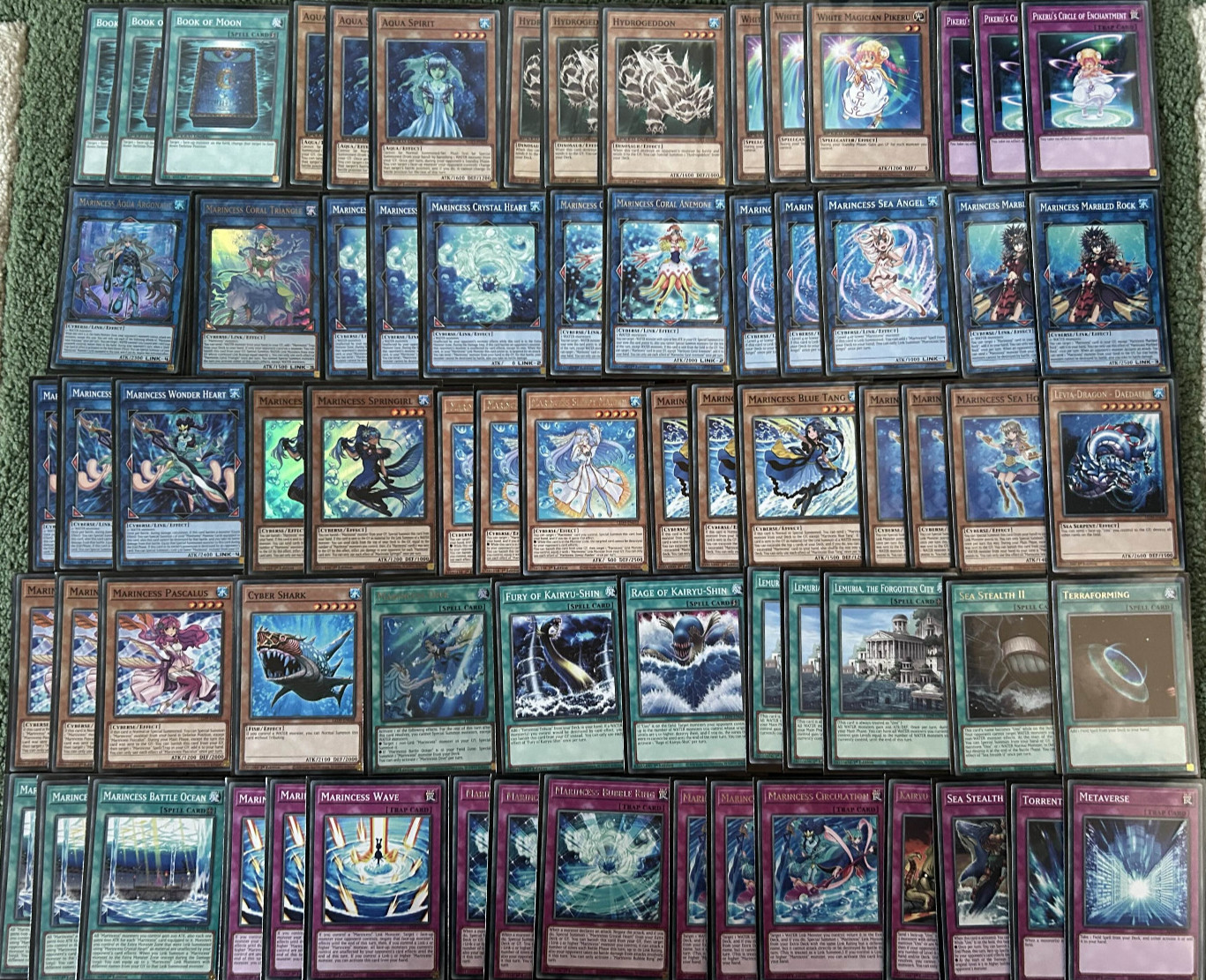 YuGiOh 70 Card Marincess Link Deck w/30 Extra &Side Marincess Dive Springirl Etc
