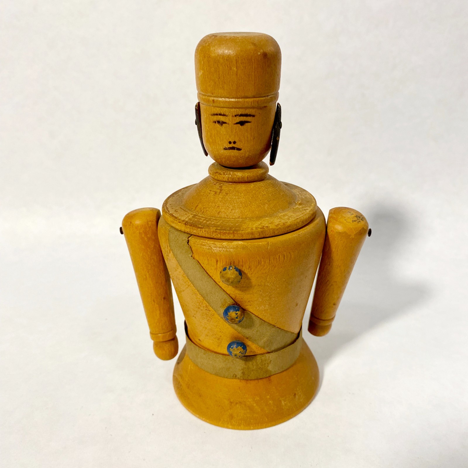 French Forties Wooden Toy Soldier Container French Forties Wooden Toy Soldier Container