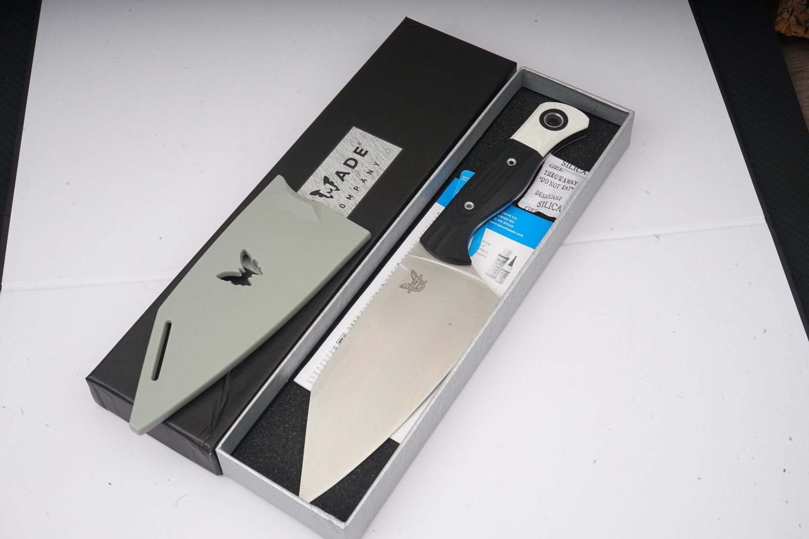 Benchmade Custom Station Knife CPM-154 Blade Fixed Knife Saya Sheath
