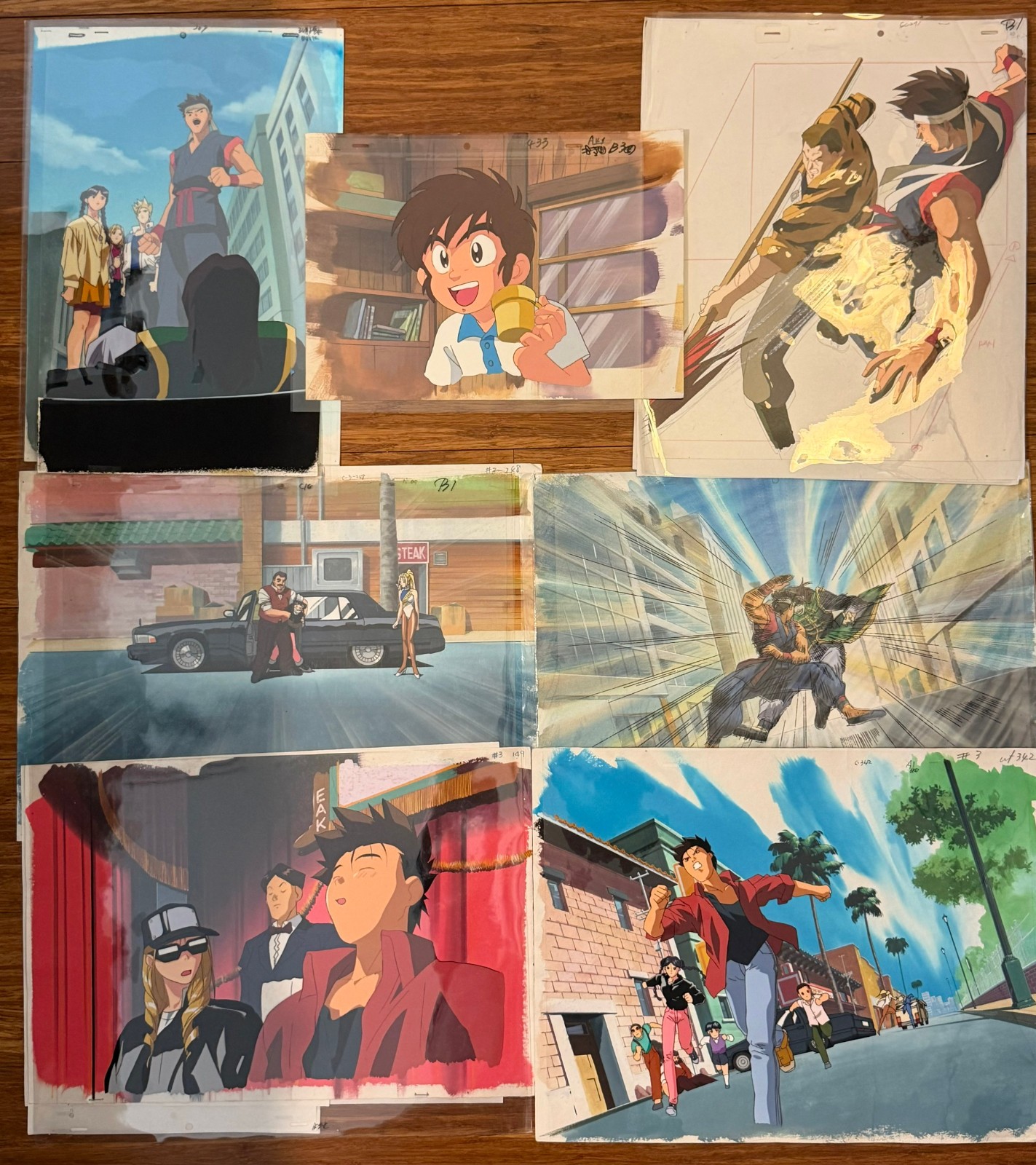 Virtua Fighter SEGA Original Production Animation Cel Lot W 4 Trading Cards Virtua Fighter SEGA Original Production Animation Cel Lot W 4 Trading Cards
